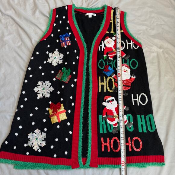 Celebrate Together Black Textured Christmas Sweater Vest- 2XL - Picture 8 of 9